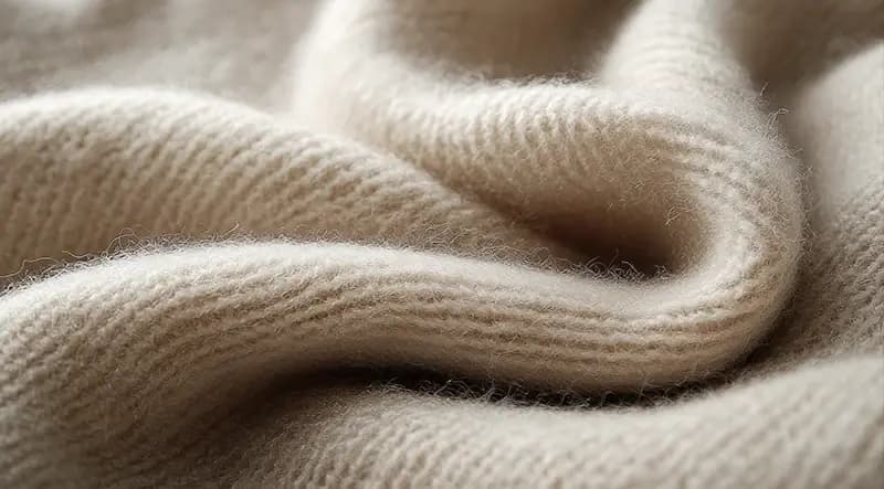 Soft cream cashmere knit folded in layers